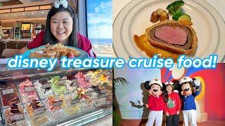 eating on disney's NEWEST cruise ship!  DISNEY TREASURE room tour, dining, activities | VLOGMAS 13