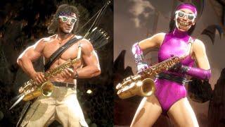 MK11 Ultimate All Characters Play The Saxophone (All Characters Perform Jax's FRIENDSHIP)