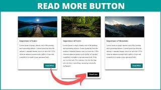 How to Create Read More Read Less Button Using jQuery | Multiple Read more Button in HTML and CSS