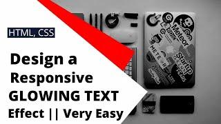 Create a Glowing Text using HTML & CSS || Very Interactive and Very Easy Design 