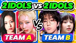 2 IDOLS vs 2 IDOLS: SAVE ONE TEAM ️Save Two, Drop Two: Kpop idols - KPOP QUIZ 2024