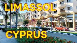 Limassol walking along Christaki Kranou street, Cyprus |4K|