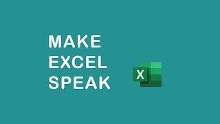 How to make excel speak