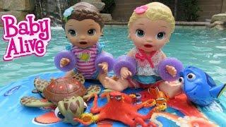 BABY ALIVE Finding Dory Toy HAUL + Baby Alive Goes Swimming!