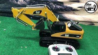 RC EXCAVATOR HUINA 580 CONVERTED HYDRAULIC FULLY METAL || TESTING  RADIO TRANSMITTERS FLYSKY