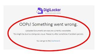 How to Fix DigiLocker - Oops, something went wrong error problem solutions