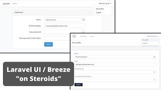 Laravel UI and Breeze Demo "Skeletons": Free on Github