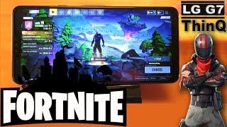 Fortnite running on LG G7 ThinQ