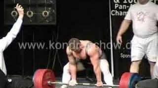 Ivan Freydun 370kg/815lb deadlift 100kg/220lb