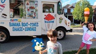 Zack Buy Ice Cream from the Ice Cream truck In Real Life! Kids Video