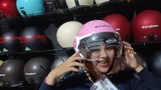 cargloss yrh hijab helm cewek  banget auto cantik