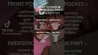 school bag tips !  #fypp #school #shortsviral #blowup #bag #preppy #aesthetic #tips