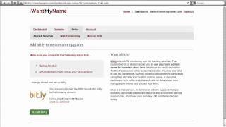 How to add bit.ly to your custom short domain at iWantMyName