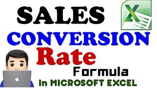 How to Calculate Sales Conversion Rate Formula in Microsoft Excel | Convert Leads Or Visits To Sales