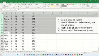 Insert a Blank Row after Every Row in Excel - Excel Tips and Tricks