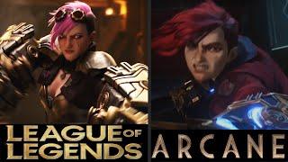 Arcane Characters In Game vs Animation | League of Legends