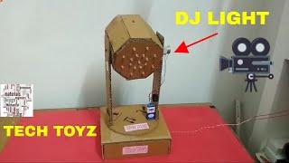 How to Make DJ Light from cardboard | DJ Light kaise banaye | Homemade Rotating DJ Light | Tech Toyz