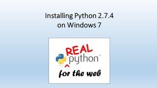 Installing Python 2.7.4 on Windows 7