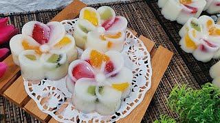 Resep Puding Susu Buah Mini || Ide Jualan Puding Kekinian