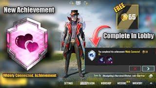 How To Complete ( Widely Connected ) Achievement In Lobby In PUBG Mobile | New Achievement | PUBGM