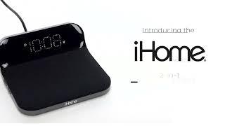 iHome POWERVALET (iW18) Compact Alarm Clock with Qi Wireless Charging and USB Charging