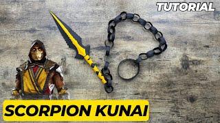 HOW TO MAKE SCORPION KUNAI FROM PAPER STEP BY STEP | MORTAL KOMBAT CRAFT ORIGAMI WORLD TUTORIAL