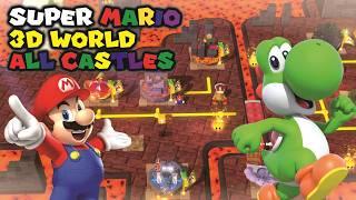 Mario and Yoshi vs ALL CASTLE LEVELS (2 Players: Bro and Sis)