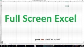 How to add Full Screen Toggle View Button in Excel