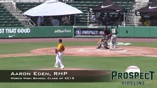 Aaron Eden Prospect Video, RHP, Norco High School Class of 2018, CF