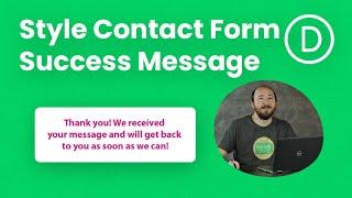 How To Style The Divi Contact Form Success Message