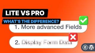 What's the difference between Formidable Forms Lite and Pro versions?