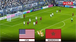 LIVE : USA vs MOROCCO I 2024 MEN'S FOOTBALL FULL STREAMING I eFOOTBALL PES 21 GAMEPLAY