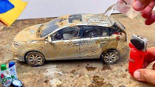 Washing Dirty  Miniature Toyota Yaris After Off-Roading | Diecast Car