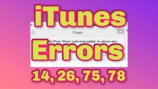Understanding iTunes Errors 14, 26, 75, 78--Can Checkm8 Help Us?