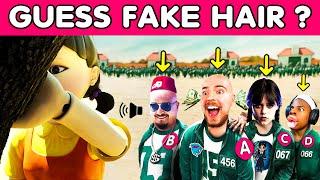 Guess Fake Hair by VOICE | Mr.Beast, Skibidi Dom Dom, Wednesday Netflix JOIN Squid Game | Tiny Book