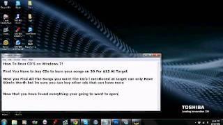 How To Burn CD'S on Your Laptop (WINDOWS 7)