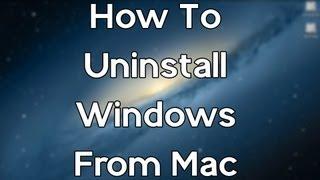 How To Remove Windows From Mac