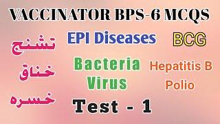 Vaccinator Test-1 BPS-6 MCQs NTS Jobs 2022 Syllabus past paper | TDM Library|