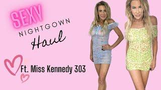 Sexy SHEIN sheer nightgown try on haul with Miss Kennedy 303 ️