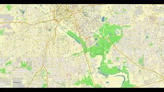 Dallas Texas Vector Map 17B Editable PDF