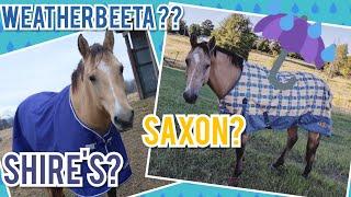 Best rain sheet under $100: Weatherbeeta vs Shire's vs Saxon ~ Horse product review