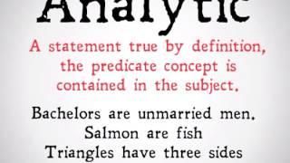 Analytic and Synthetic Distinciton (90 Second Philosophy)