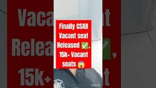 Highest Vacant Seat Ever || CSAB Vacant seat List 2024 || Total no of Vacant Seat in CSAB 2024