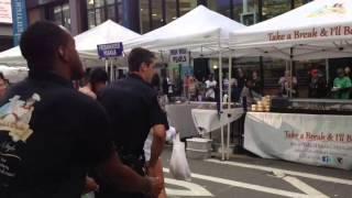 Cops have fun too! NYPD Officer Dancing Cupid Shuffle with Take a Break & I'll Bake. (Official)