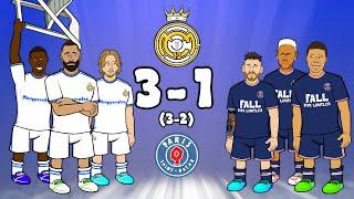 PSG BOTTLE IT! Real Madrid vs PSG 3-2 (3-0 Parody Goals Highlights Champions League 2022 Benzema)
