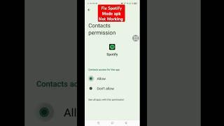 How To Fix Spotify Mode APK Not working #shorts #spotify