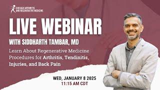 Learn About Regenerative Medicine Procedures for Arthritis, Tendinitis, Injuries, and Back Pain