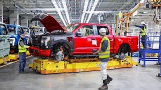 Como eles constroem o novo F-150 elétrico nos EUA