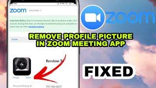 How to remove profile picture in zoom meeting app 2023
