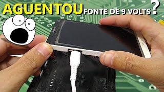 CELULAR TV BOX CASEIRA - Liguei fonte de 9 Volts ERRO, será que danificou?  Falamos sobre custom rom